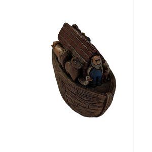 Miniature Noah’s Ark Ceramic Collectors Vintage Figurine Bible Story Religious